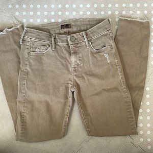 Mothers denim tan jeans
